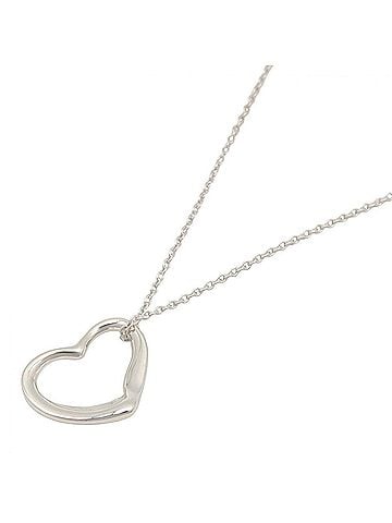 Tiffany & Co. Tiffany &amp; Co. Open Heart Necklace, Sterling Silver 925, Women's Jewelry, Tone (view 1)