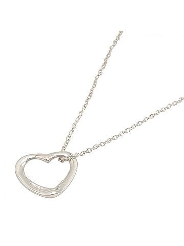 Tiffany & Co. Tiffany &amp; Co. Open Heart Necklace, Sterling Silver 925, Women's Jewelry, Tone (view 1)