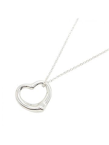 Tiffany & Co. Tiffany &amp; Co. Open Heart Necklace, Sterling Silver 925, Women's Jewelry, Tone (view 1)