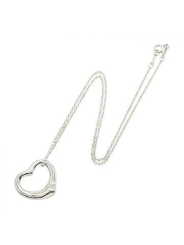 Tiffany & Co. Tiffany &amp; Co. Open Heart Necklace, Sterling Silver 925, Women's Jewelry, Tone (view 2)