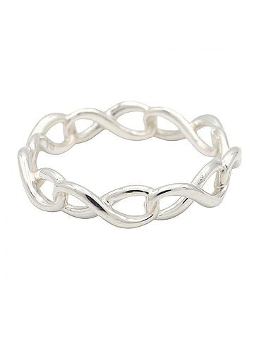 Tiffany & Co. Tiffany &amp; Co. Infinity Band Ring, Sterling Silver 925, Tone, Ring/Finger Jewelry, Men's/Women's, 60145307 (view 2)