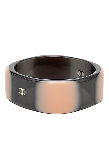 Chanel Chanel Coco Mark Bangle 01A Black Beige Plastic Women's CHANEL (view 2)