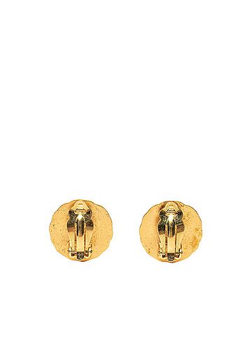 Chanel Chanel Coco Mark Vintage Earrings 95A Gold Plated Women's CHANEL (view 2)