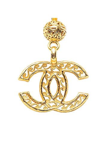 Chanel Chanel Vintage Coco Mark Chain Necklace, Gold Plated, Women's CHANEL (view 2)
