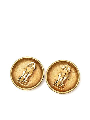 Chanel Chanel Vintage Coco Mark Earrings, Gold Plated, Women's CHANEL (view 2)