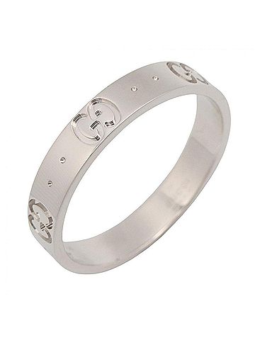 Gucci Gucci Icon Ring Slim - 18K White Gold (18KWG) Men's &amp; Women's Silver Tone (view 1)