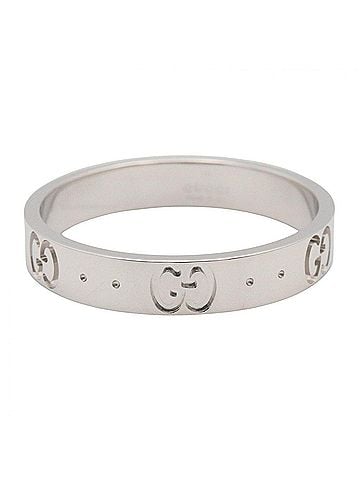 Gucci Gucci Icon Ring Slim - 18K White Gold (18KWG) Men's &amp; Women's Silver Tone (view 2)