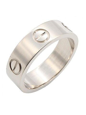 Cartier Cartier Love Ring, 18K White Gold (18KWG), Women's, Silver Tone (view 1)