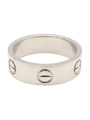 Cartier Cartier Love Ring, 18K White Gold (18KWG), Women's, Silver Tone (view 2)