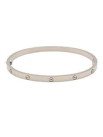 Cartier Cartier Love Bracelet Small Accessory 18KWG (White Gold) Men's Women's Silver Tone B6079217 (view 2)