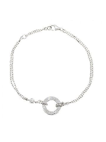 Cartier Cartier Love Circle Bracelet 2PD Accessory 18KWG (White Gold) Diamond Men's Women's Silver Tone Clear B7219400 (view 1)