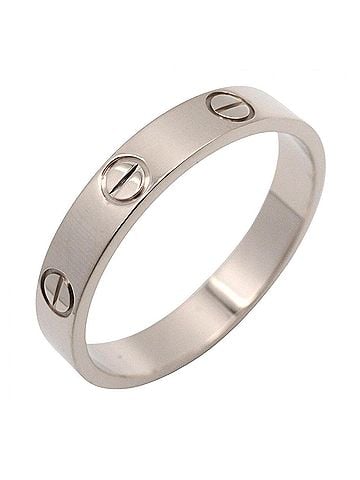 Cartier Cartier Mini Love Ring, 18K White Gold (18KWG), Silver Tone, B4085100 (Men's/Women's) (view 1)