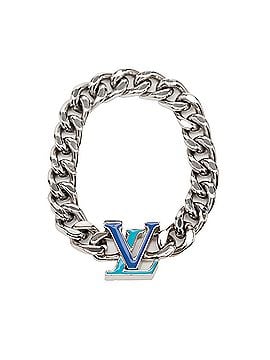Louis Vuitton Stainless Steel Enamel LV Chain Bracelet M (view 1)