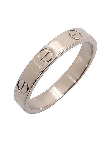 Cartier Cartier Mini Love Ring, 18K White Gold (18KWG), Silver Tone, B4085100 (Men's/Women's) (view 1)