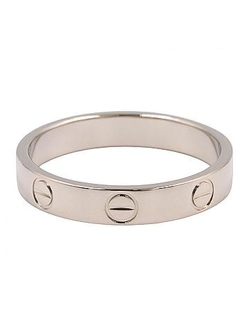 Cartier Cartier Mini Love Ring, 18K White Gold (18KWG), Silver Tone, B4085100 (Men's/Women's) (view 2)
