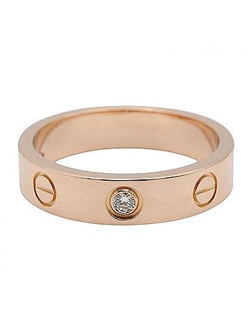 Cartier Cartier Mini Love Ring 71PD - Ring/Finger 18KPG (Pink Gold) Diamond Women's Clear/Gold Tone B4050700 (view 2)