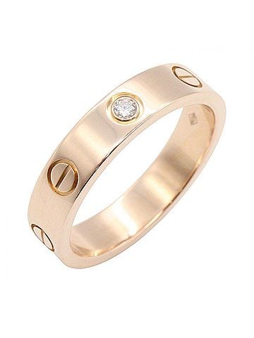 Cartier Cartier Mini Love Ring 1PD Ring, Jewelry, 18KPG (Pink Gold), Diamond, Women's, Gold Tone, Clear B4050700 (view 1)