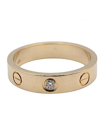 Cartier Cartier Mini Love Ring 1PD Ring, 18K (Yellow Gold) Diamond, Women's, Clear/Gold Tone, B4056100 (view 2)