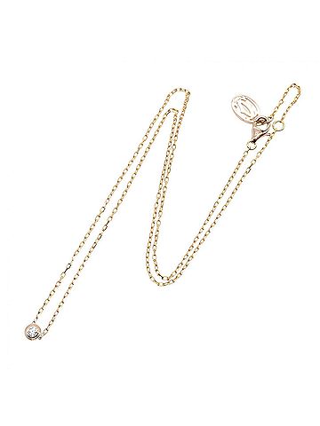 Cartier Cartier d'Amour SM Necklace, Diamond 18K Pink Gold (PG), Women's, Clear/Gold Tone, B7215800 (view 2)