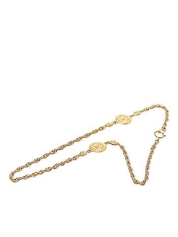Chanel Chanel Vintage Coco Mark Logo Chain Necklace Gold Plated Women's CHANEL (view 1)