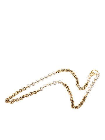 Chanel Chanel Vintage Necklace, Gold Plated, Faux Pearl, Women's CHANEL (view 1)