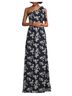 Sachin + Babi 100% Polyester 100% Polyester Floral Multi Color Blue Cocktail Dress Size 8 - photo 1