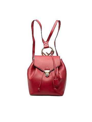 Fendi Fendi F is Backpack/Daypack 8BZ043 Red Leather Women's FENDI (view 1)