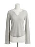 Bobi Gray Fiona Split Neck Pullover Top in Heather Grey Size S - photo 1