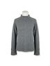 Bobi Gray Raglan Mock Neck Top in Dark Grey Size M - photo 1
