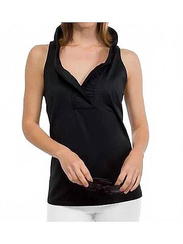 Gretchen Scott Designs Ruffneck Sleeveless Top in Black (view 2)