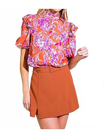 Flying Tomato Sunset Bloom Blouse in Pattern (view 2)