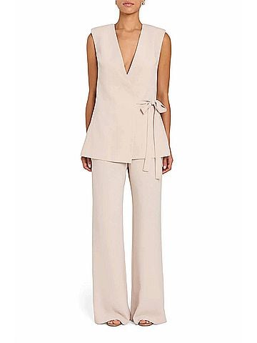Amanda Uprichard Halcyon Sleeveless Vest in Bone (view 2)