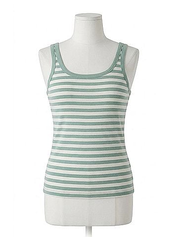 Z Supply Kiera Stripe Tank in Crystal Green (view 1)