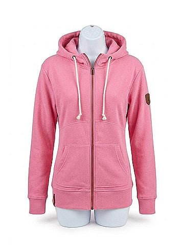 Ampersand Ave Fullzip Sweatshirt in Pink Tulip (view 1)