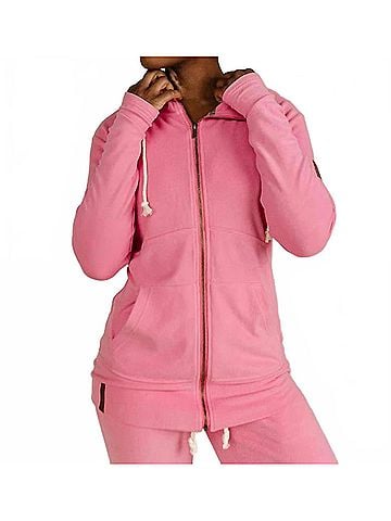 Ampersand Ave Fullzip Sweatshirt in Pink Tulip (view 2)