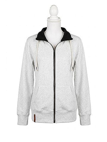 Ampersand Ave Fullzip Sweatshirt in Peace And Quiet (view 1)