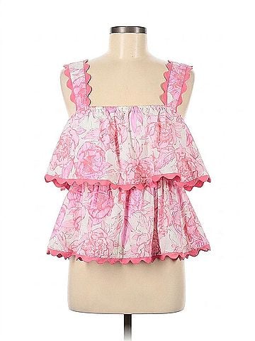 TCEC Tiered Tank Top in Blushing Petals (view 1)