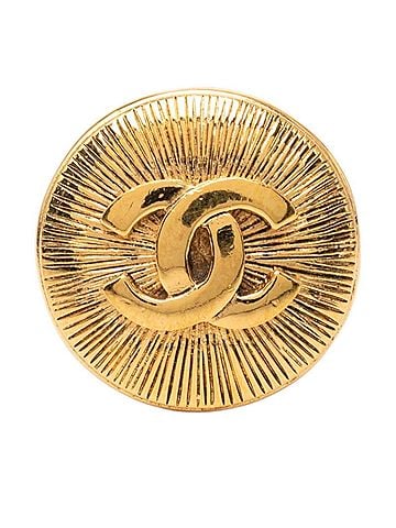 Chanel Chanel Coco Mark Brooch, Gold Plated, Women's CHANEL (view 1)