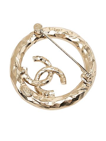 Chanel Chanel Coco Mark Brooch C21K Gold Plated Rhinestone Women's CHANEL (view 2)