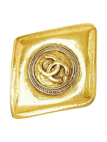 Chanel Chanel Coco Mark Diamond Brooch Gold Plated GP Women's CHANEL (view 1)