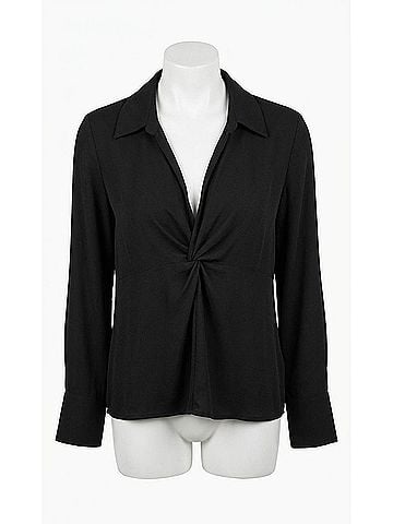 Drew Donna Twist Front Shirt in Black (view 1)