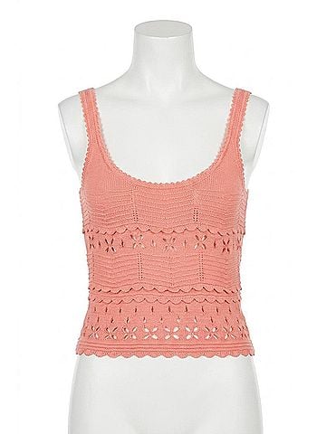 Ulla Johnson Sea Embroidered Camisole Top in Coral Peony (view 1)