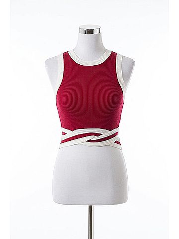 TCEC Crisscross Tank in Crimson (view 1)