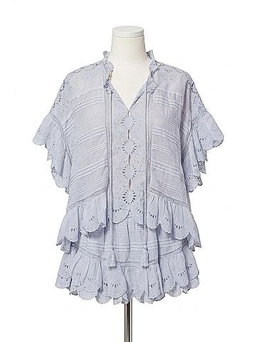 Isabel Marant Payton Top in Light Blue (view 1)
