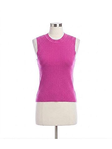 Karen Kane Skylee Sleeveless Ribbed Sweater Tank Top in Orchid (view 1)
