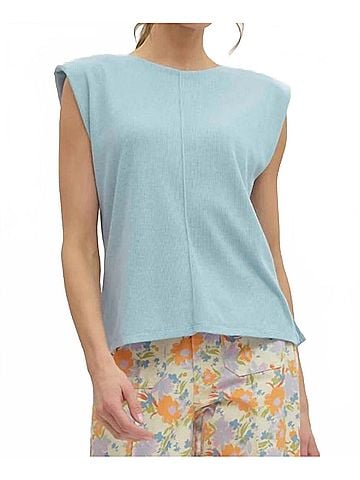Entro Effortlessly Bold Top in Light Blue (view 2)