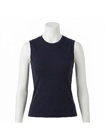 Closed Crewneck Tank in Dark Midnight (view 1)