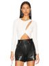 Astr Solid White Rima Bodysuit in White Size S - photo 2