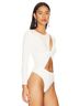 Astr Solid White Rima Bodysuit in White Size S - photo 6