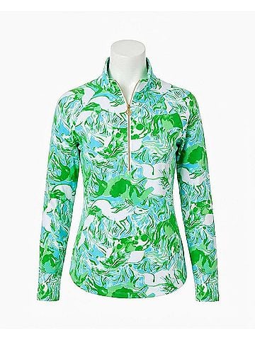 Lilly Pulitzer Skipper Upf 50+ Popover Top in Capri Blue Galloping Gals (view 1)